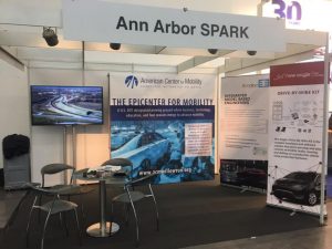 New Eagle's booth in Stuttgart, Germany at the Autonomous Vehicle Technology World Expo.