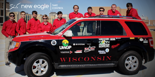 picture of the university of Wisconsin madison electric hybrid team