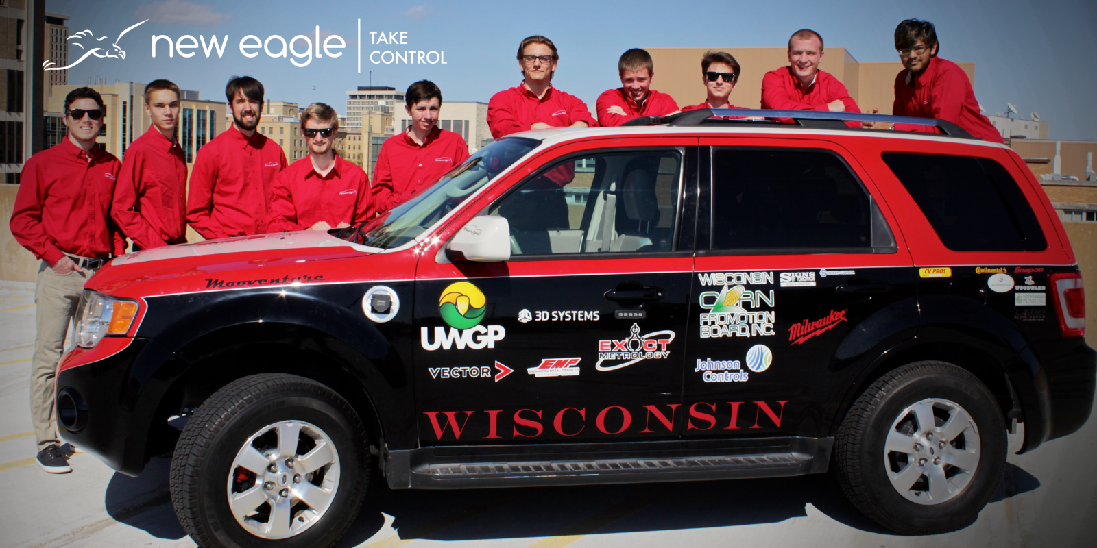 picture of the university of Wisconsin madison electric hybrid team